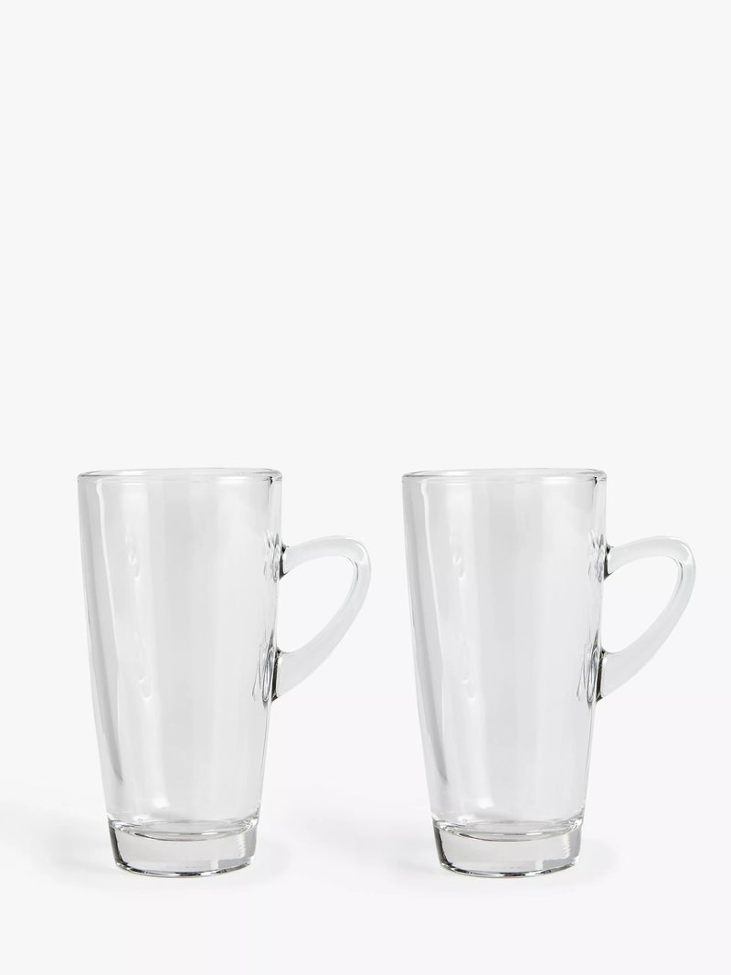 John Lewis clear latte glasses set of 2 320ml, UK version