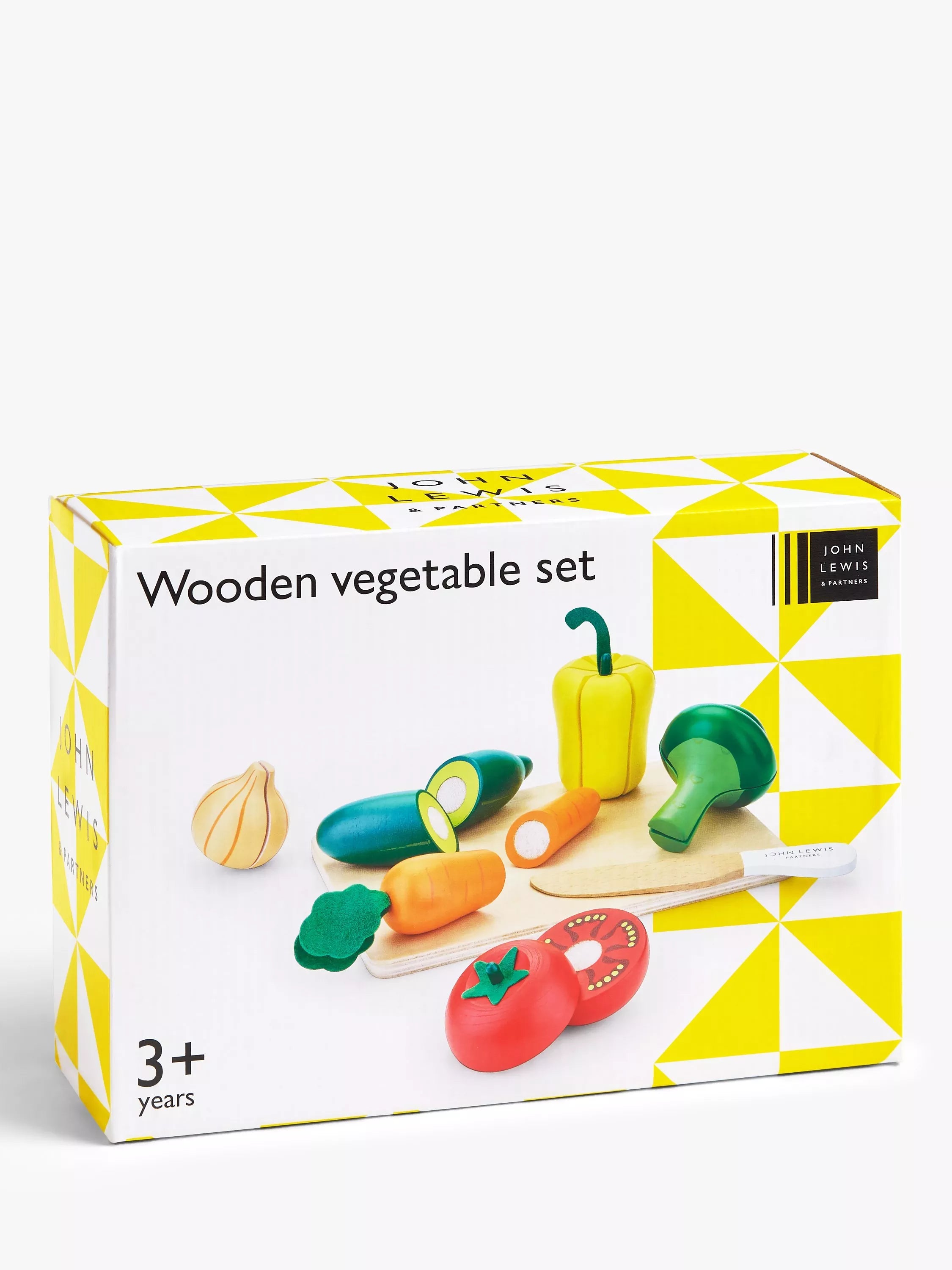 John Lewis Wooden Vegetable Set Pretend Play Toy Set, UK version