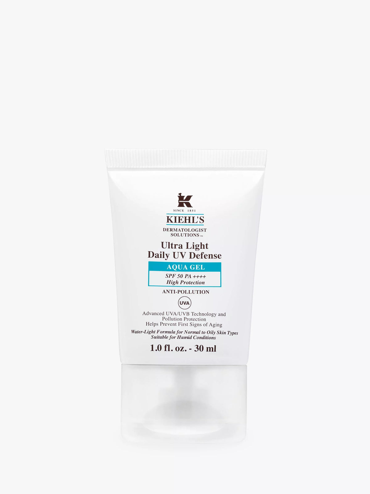 Kiehl's SPF 50 aqua gel sunscreen, UK version