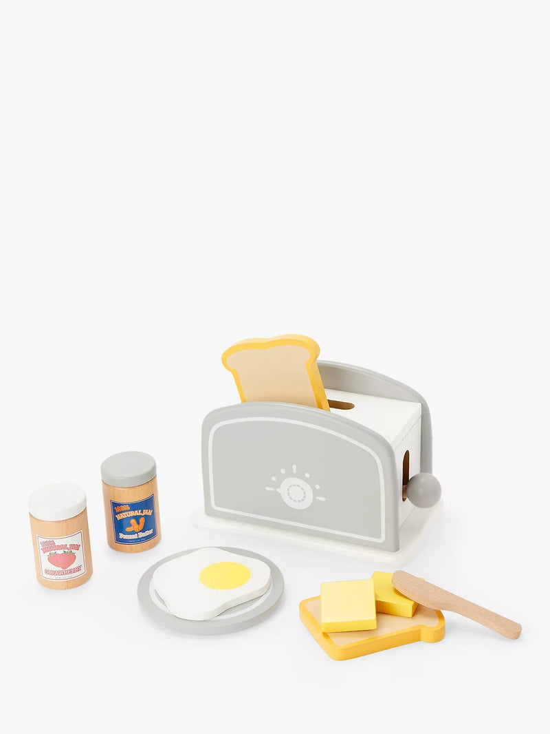 John Lewis Wooden Toaster Breakfast Set 10.8cm, imported from the UK