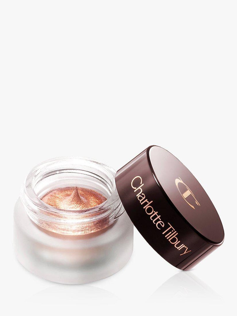 Charlotte Tilbury cream eyeshadow in rose gold - British product
