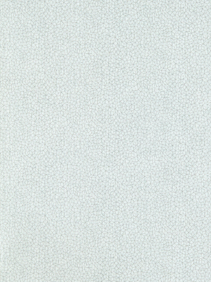 Interlocking Geometric Wallcovering with Metallic Highlights