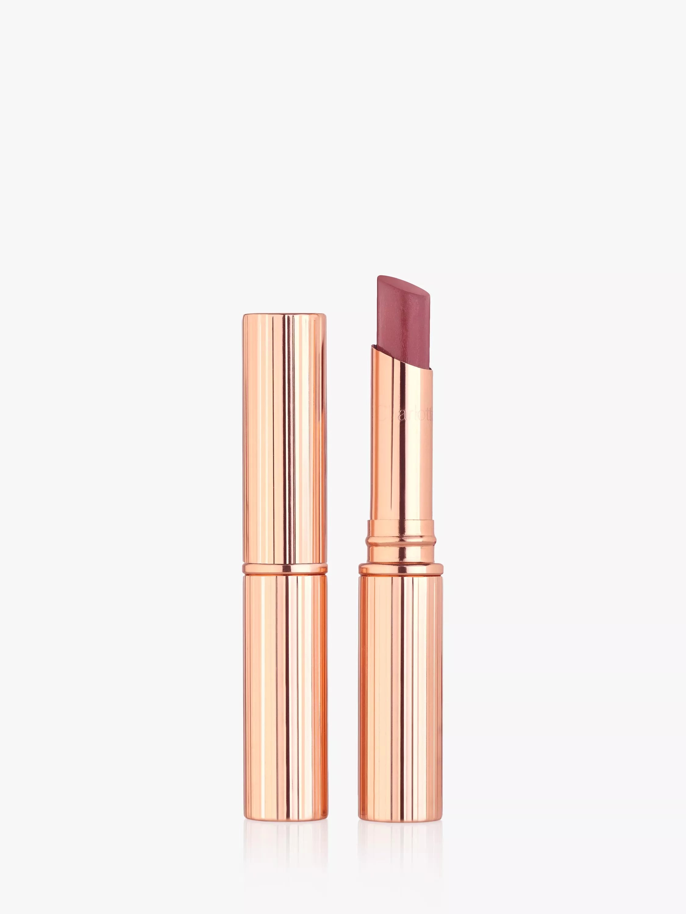 Charlotte Tilbury nude pink lipstick in Pillow Talk shade - British product