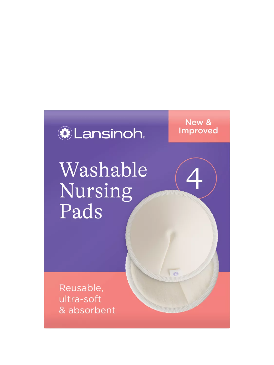 Lansinoh washable nursing pads pack of 4, UK version