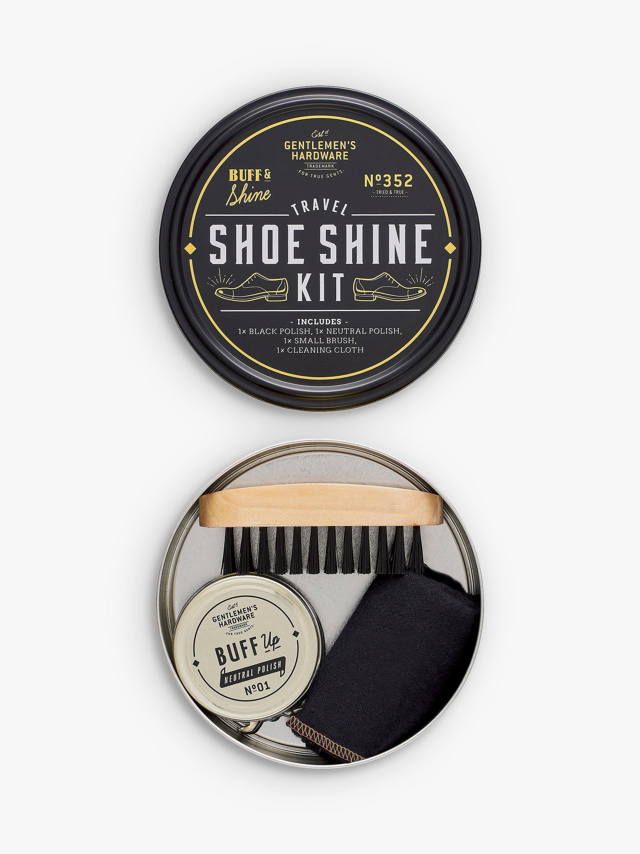 Gentlemen's Hardware travel shoe shine tin, UK version