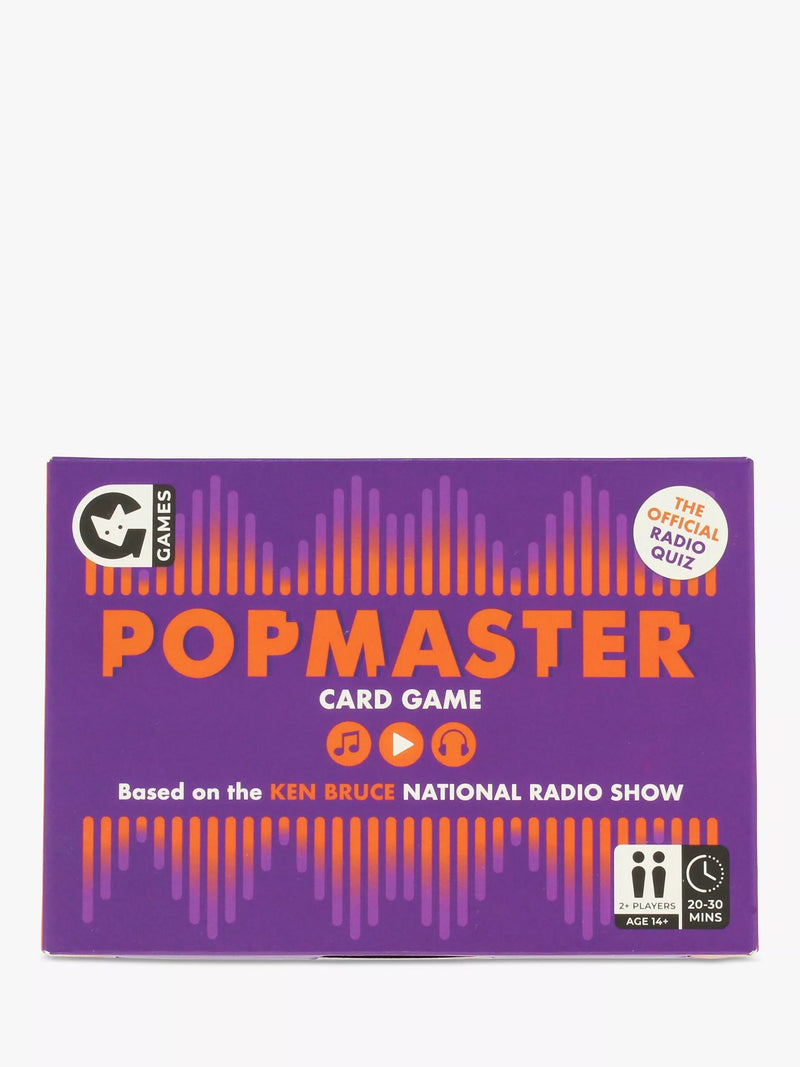 Ginger Fox PopMaster quiz card game - British product
