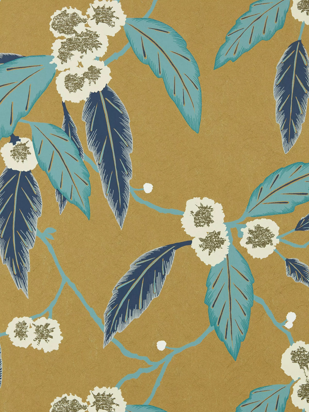 Harlequin Coppice floral leaf pattern wide wallpaper, UK version