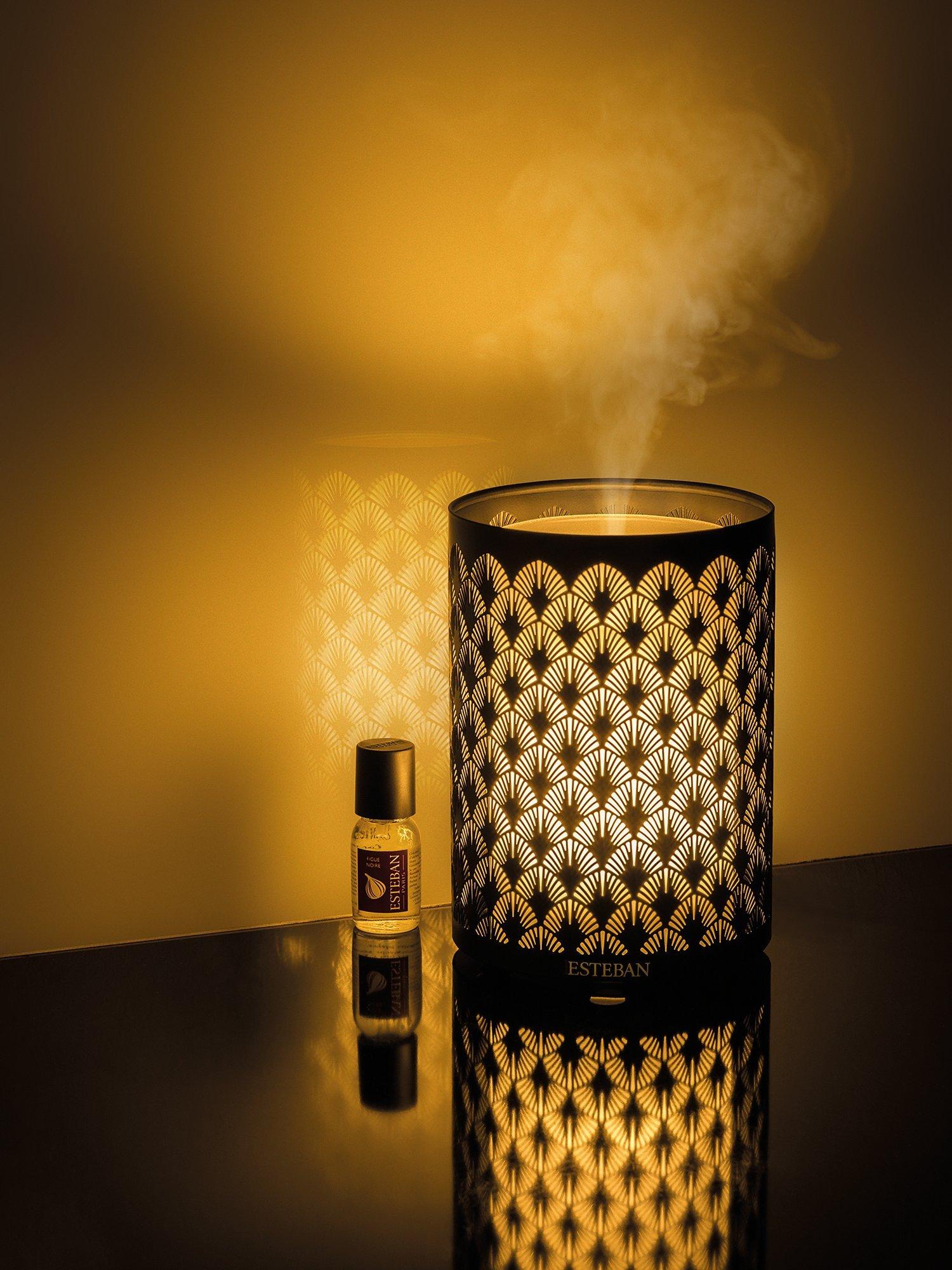 Esteban electric diffuser black metal art deco design - British product