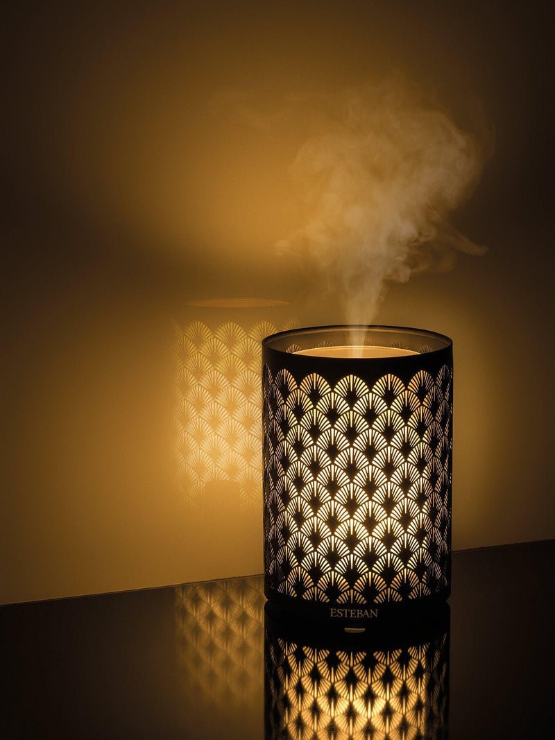 Esteban electric diffuser black metal art deco design - British product