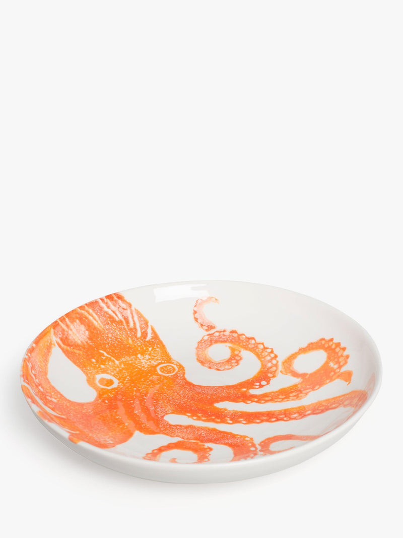 BlissHome orange octopus pasta bowl 24.5cm - British product