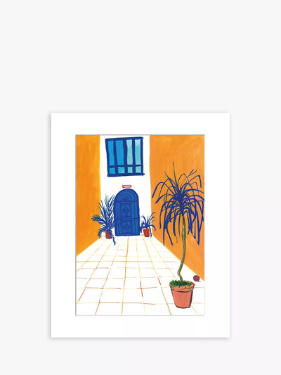 John Lewis Marta Chojnacka 'Yellow Patio' Uinnrammet print og montering, 50 x 40 cm, Gul/Multi