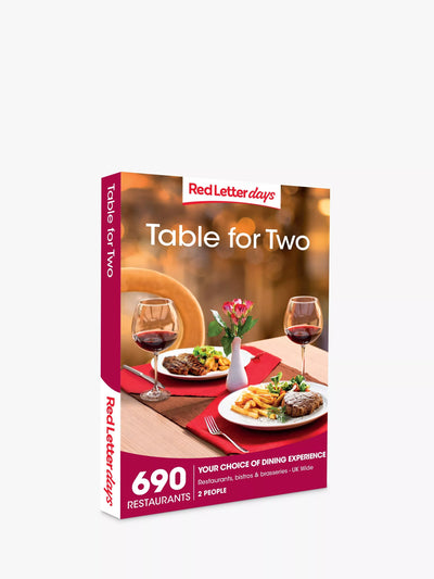 Red Letter Days Table for Two Dining Experience Gift Voucher
