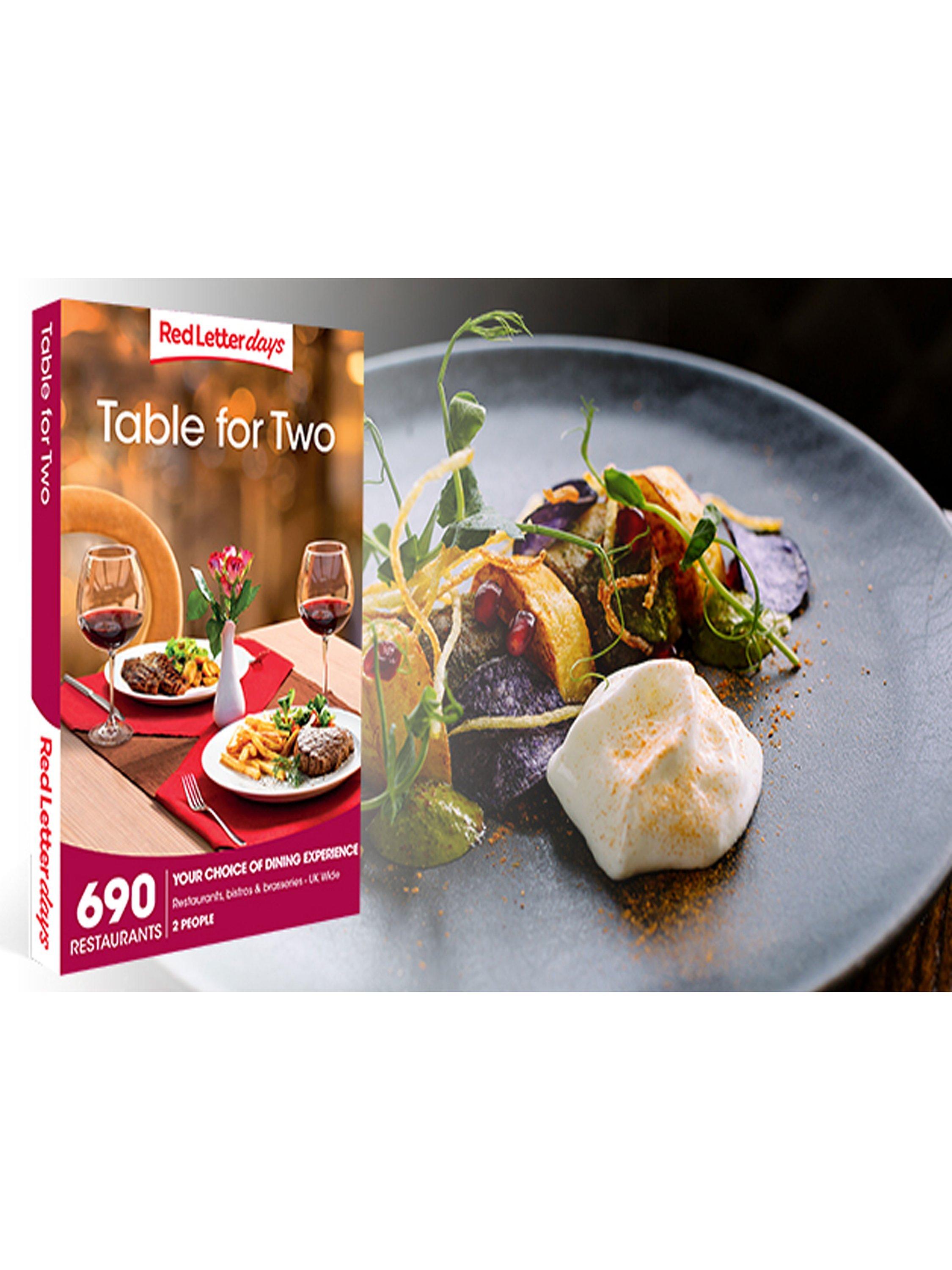 Red Letter Days dining experience gift voucher, imported from the UK