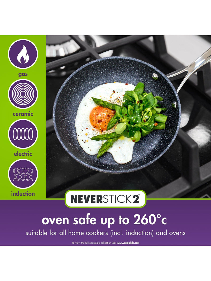 Eaziglide Neverstick2 non-stick open wok 32cm - British product