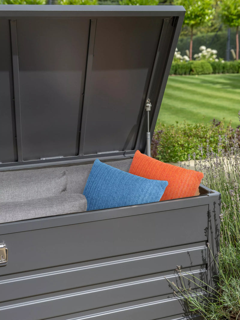 KETTLER Large Aluminium Garden Cushion Storage Box Anthracite, UK version