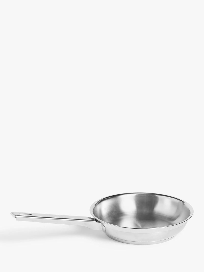 John Lewis Classic Uncoated Stainless Steel Frying Pan, UK version