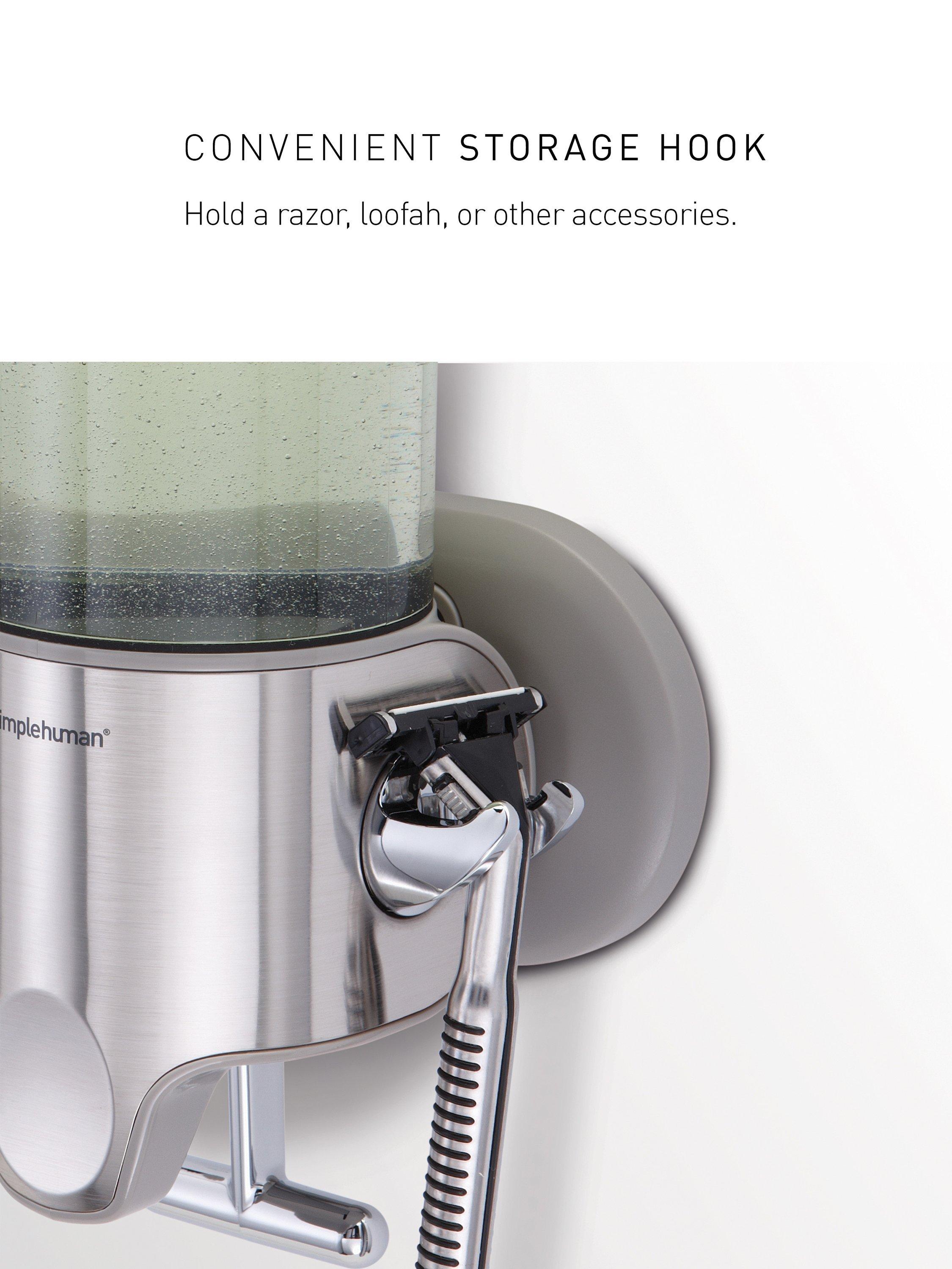 Simplehuman wall-mounted shower soap pump dispenser Single (British brand)