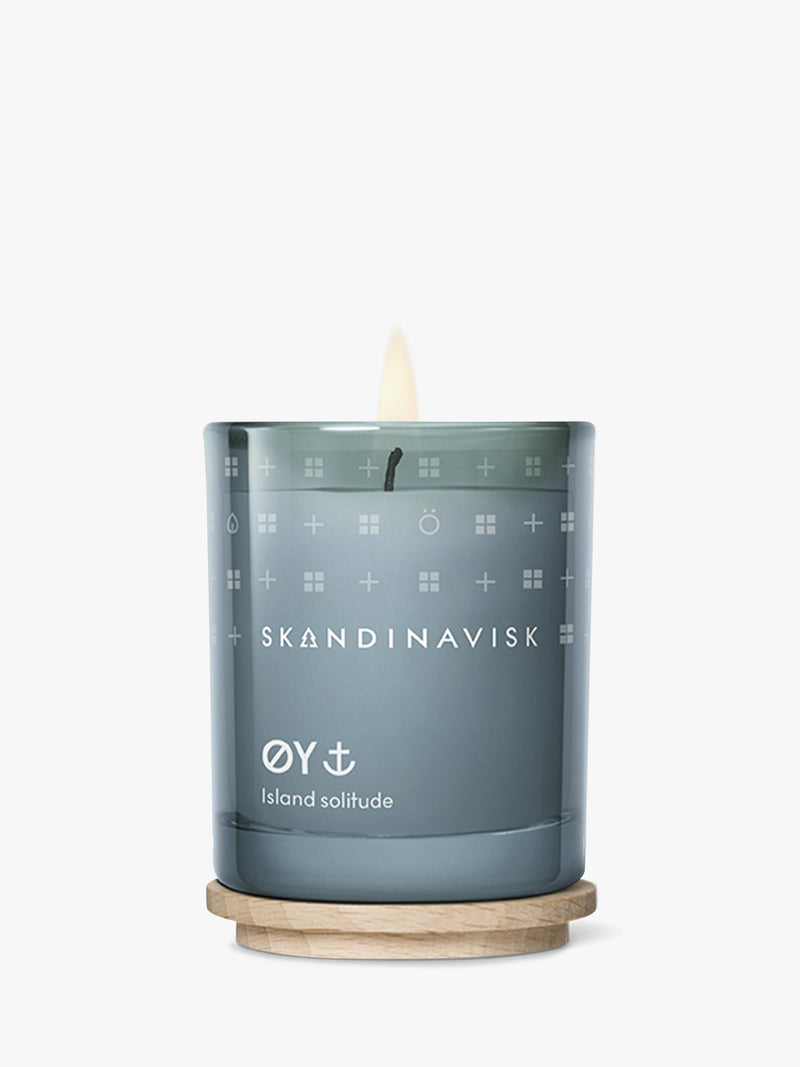 Skandinavisk ØY scented candle with crabapple and dog rose notes, 65g (British brand)