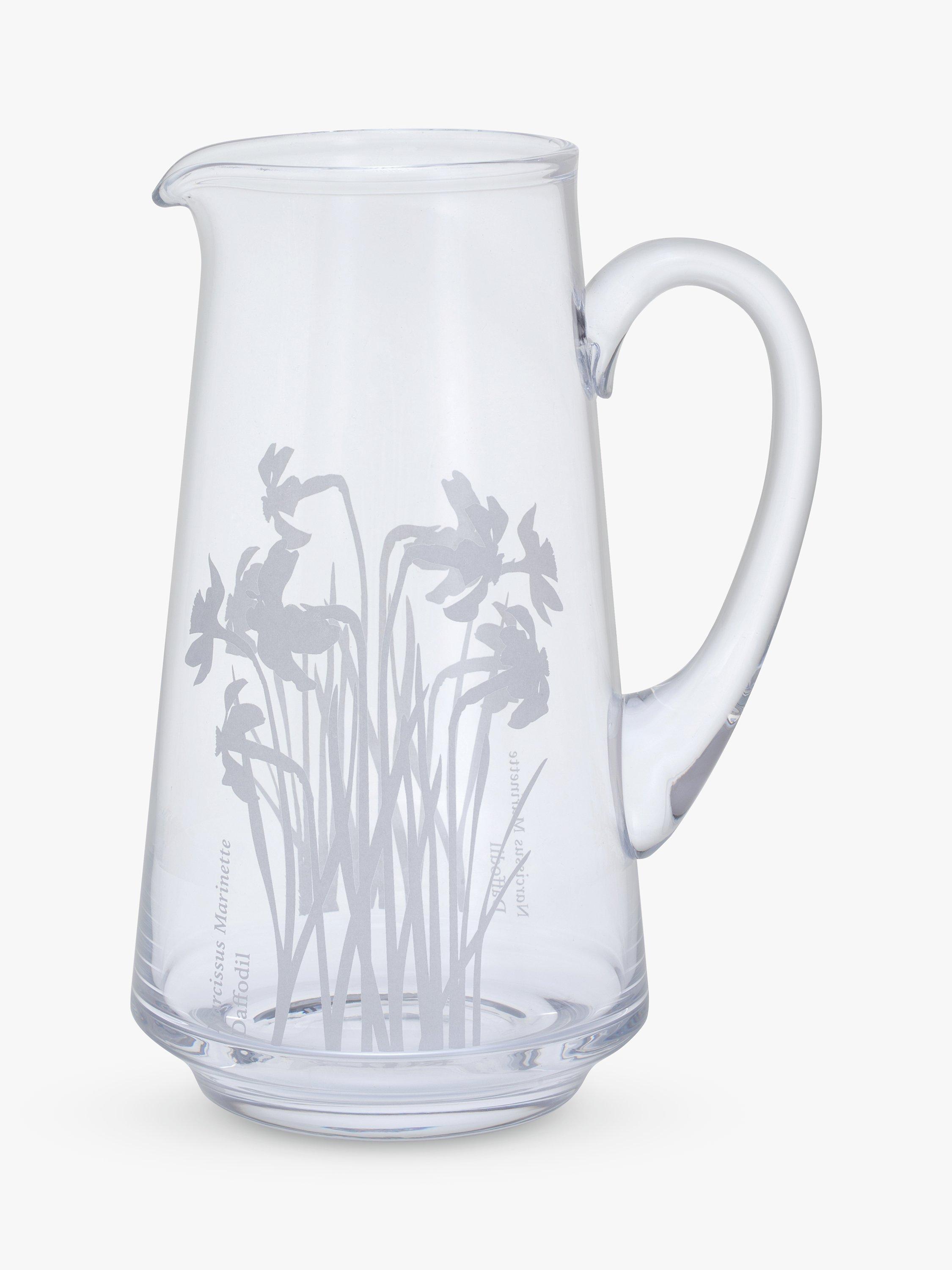 Dartington Crystal Bloom Daffodil jug vase 22.5cm, imported from the UK