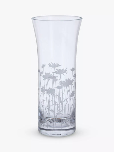 Dartington Crystal Bloom Marguerite Trumpet Vase Clear 25cm