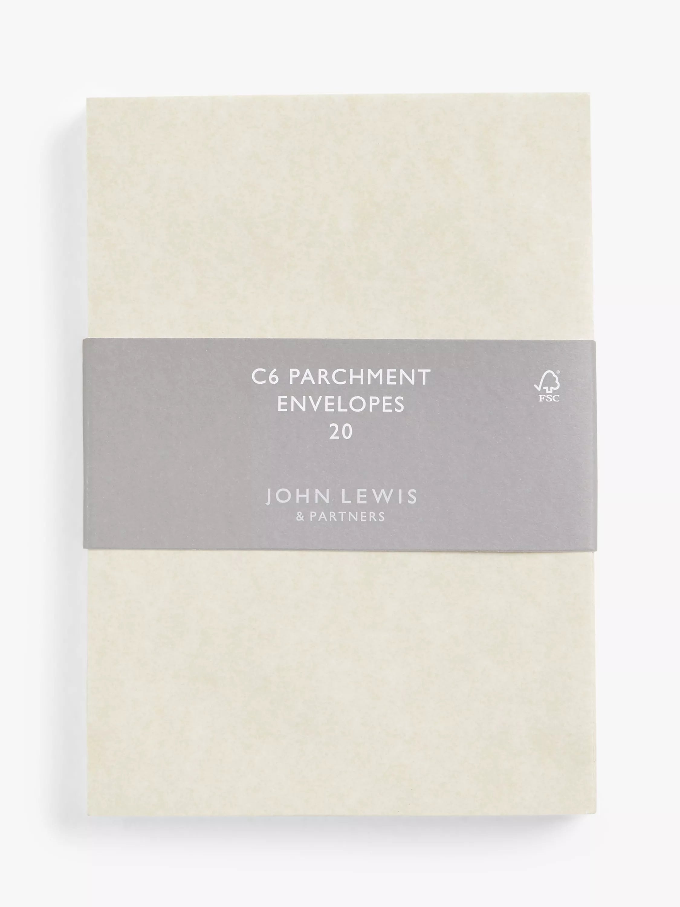 John Lewis C6 parchment envelopes pack of 20, imported from the UK