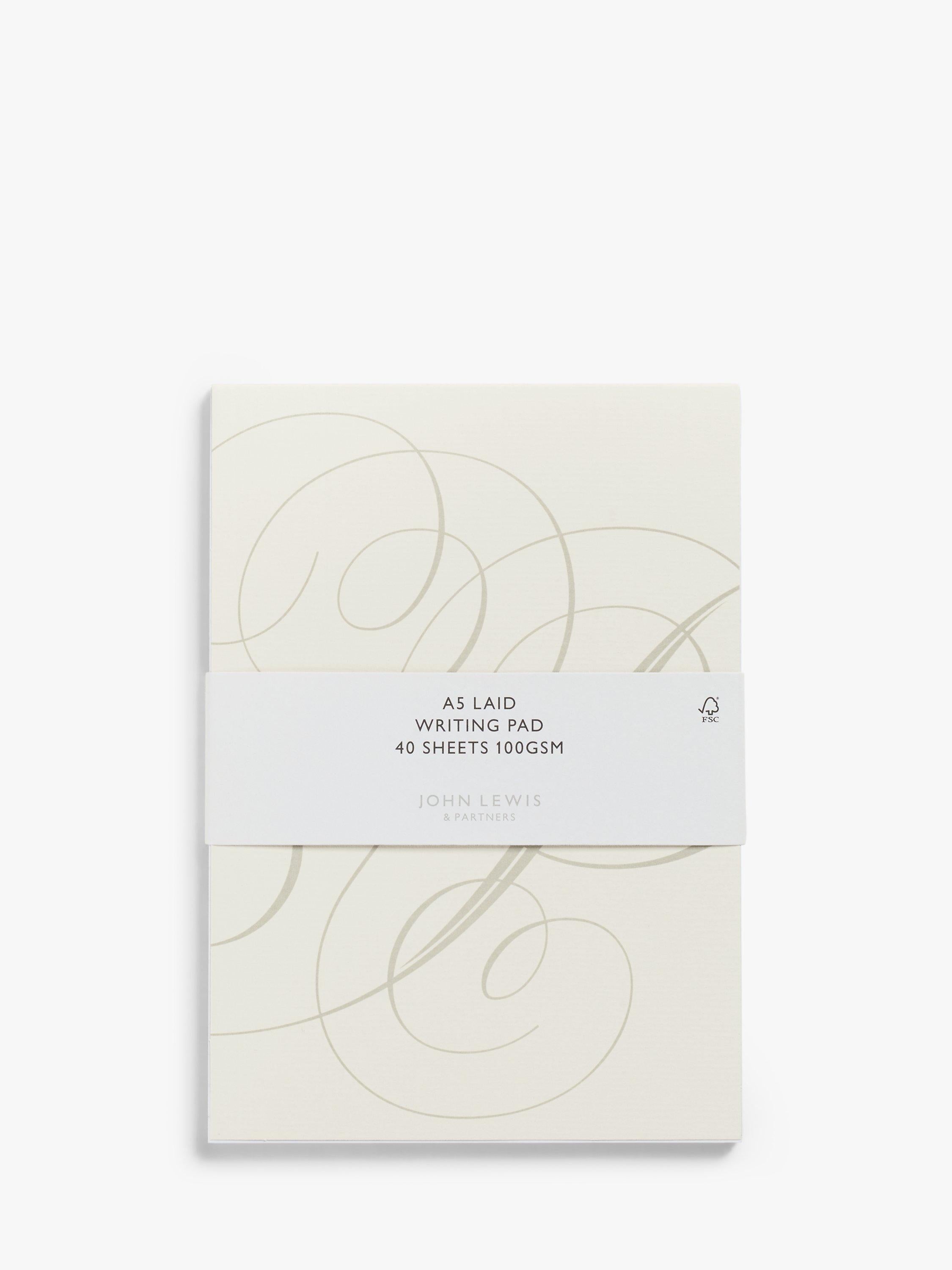 John Lewis A5 laid writing pad, UK version