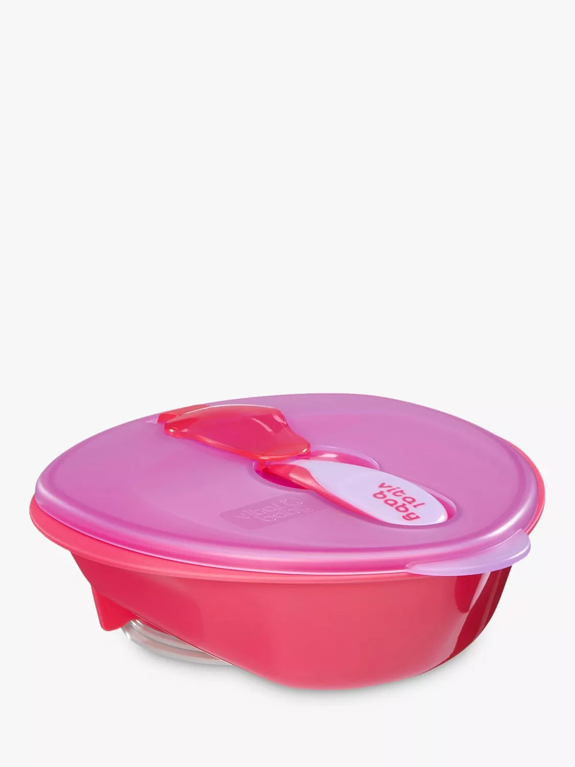 Vital Baby Nourish Power Suction Bowl and Spoon Set, Pink Fizz - McGrocer