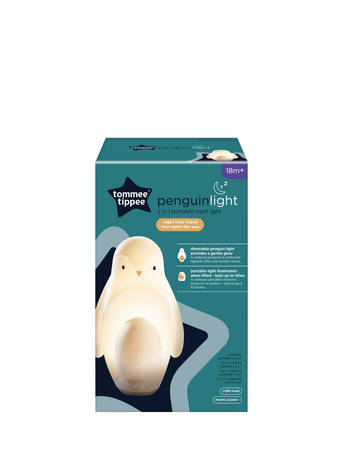 Tommee Tippee Penguin 2 in 1 portable night light (British brand)