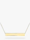 IBB personalised 9ct gold bar pendant necklace, UK version