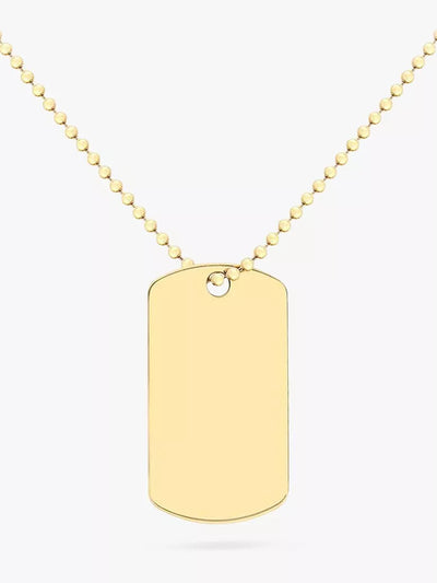IBB Personalised Dog Tag Gold Necklace