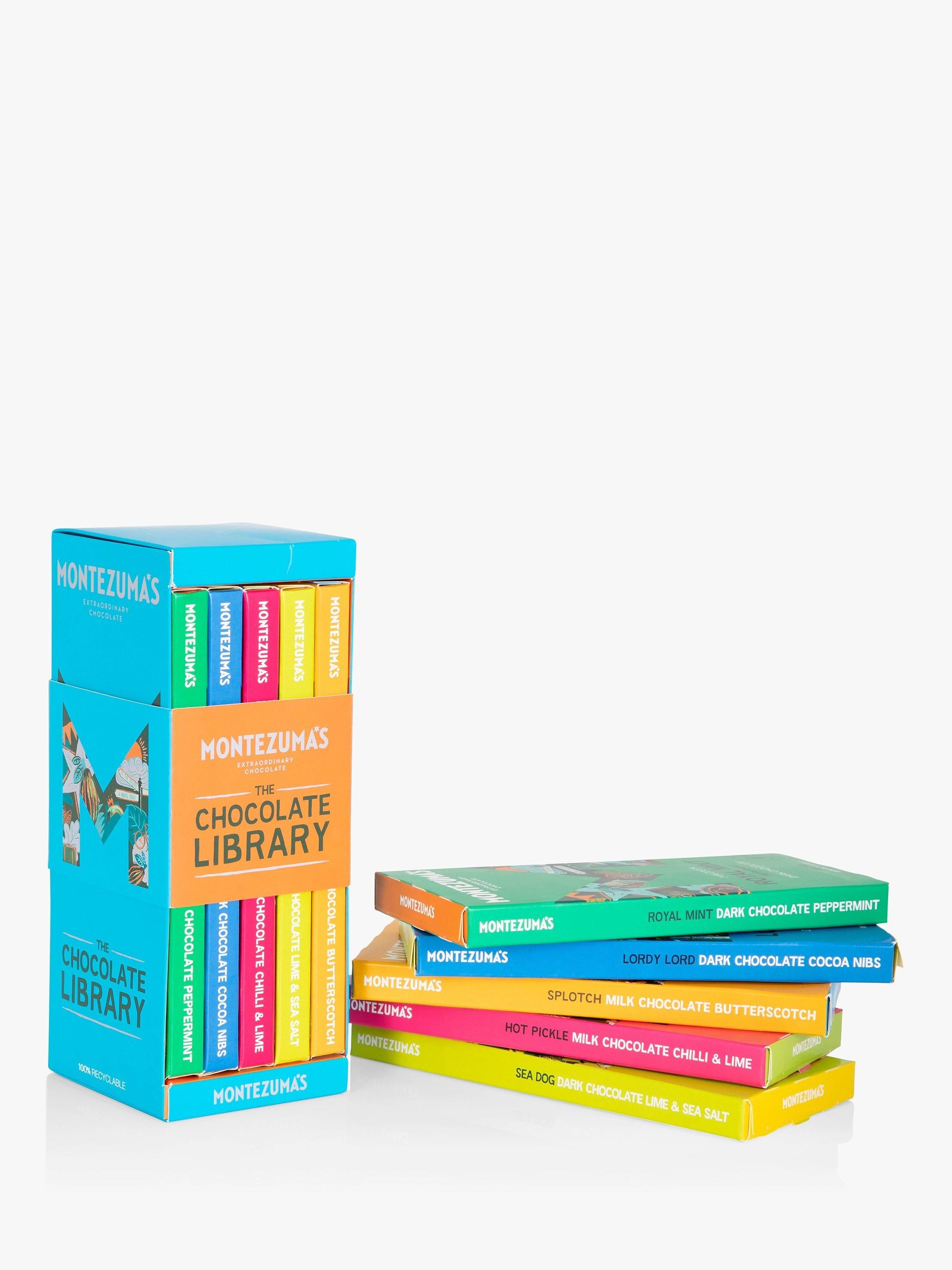 Montezuma's Chocolate Bar Library 5 Flavour Selection 450g, imported from the UK