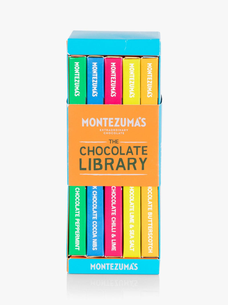 Montezuma's Chocolate Bar Library 5 Flavour Selection 450g, imported from the UK