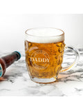 Treat Republic personalised emblem dimpled beer glass 568ml (British brand)