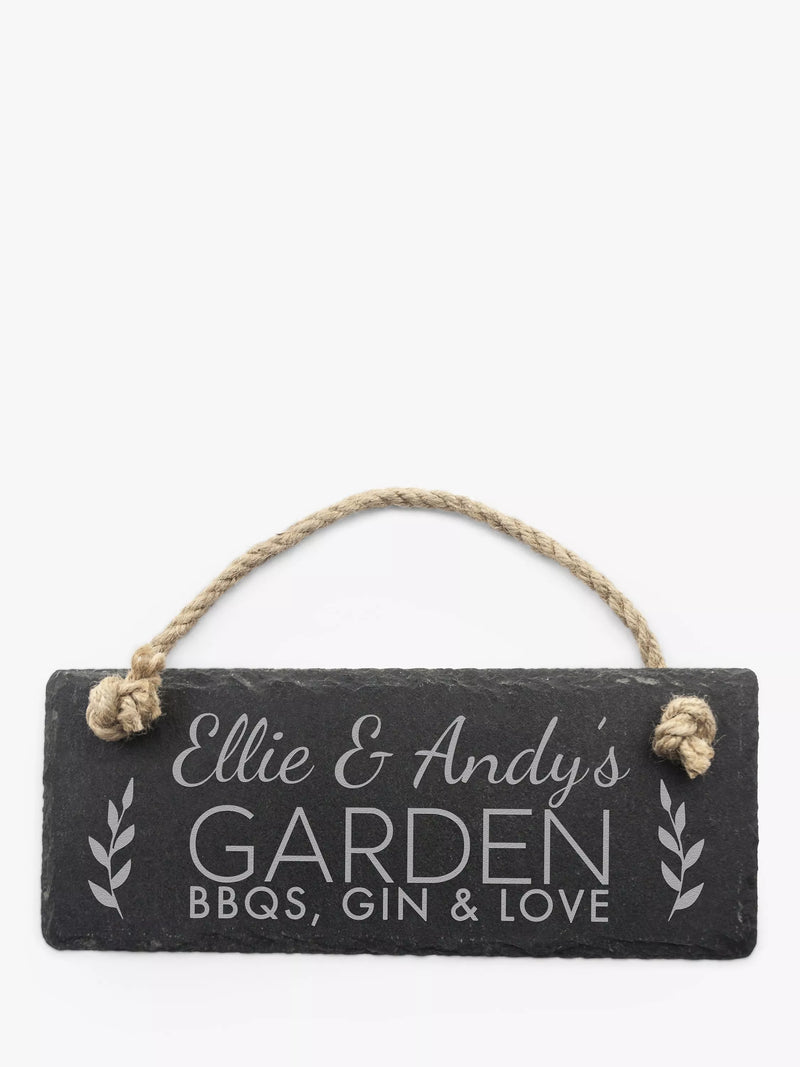 Treat Republic personalised slate hanging sign (British brand)