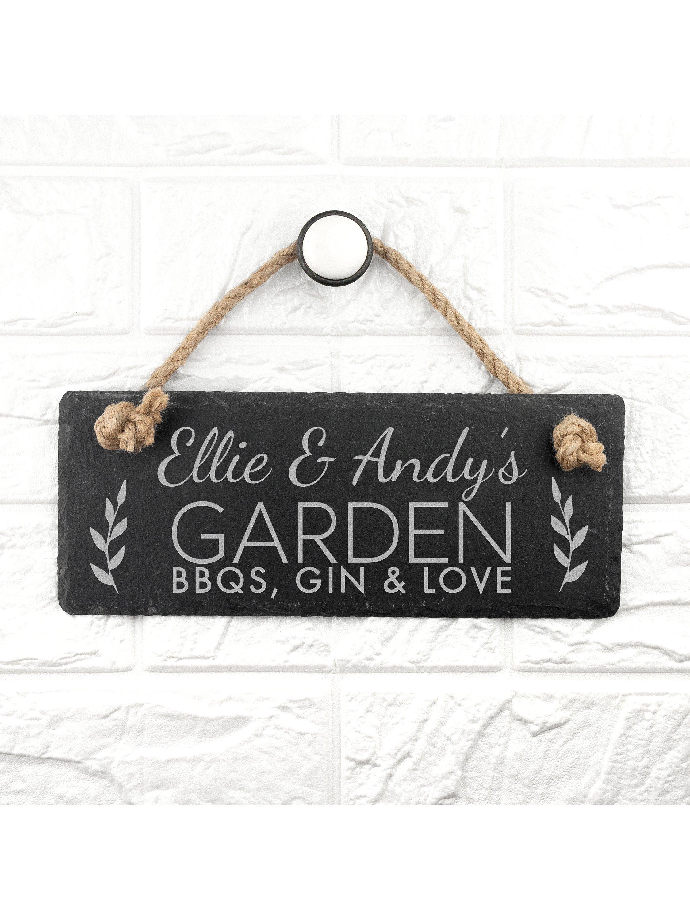 Treat Republic personalised slate hanging sign (British brand)