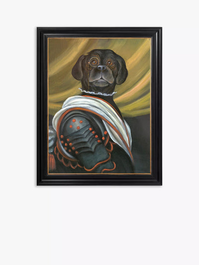 Brookpace Lascelles 'Angus The Dog' Multi Framed Canvas 41 x 36.5cm