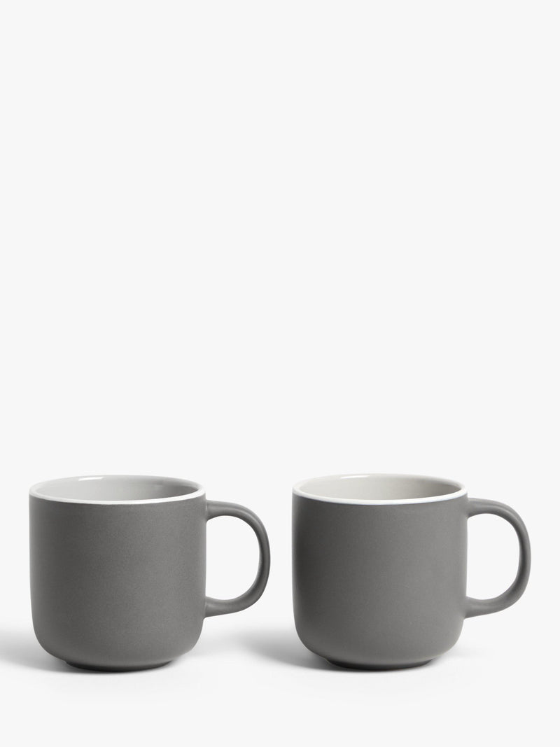 John Lewis Puritan stoneware mugs set of two 375ml, UK version