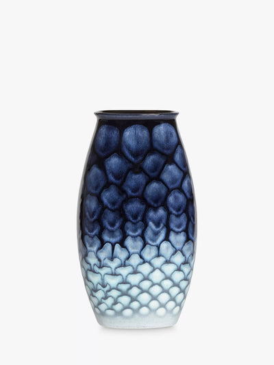 Poole Pottery Ocean Manhattan Blue Pottery Vase H26cm