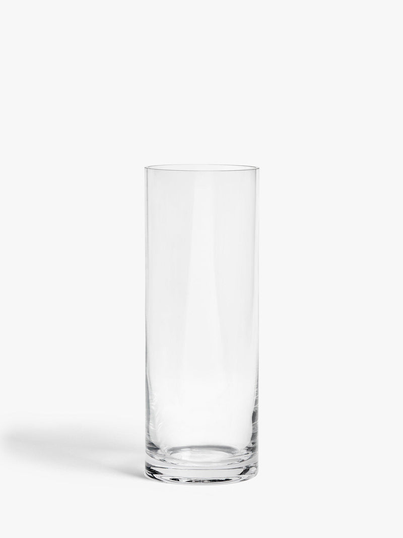 Clear Cylinder Glass Vase for Flowers, 27 cm Height