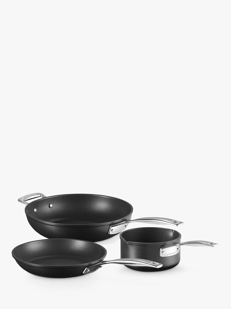 Le Creuset toughened non-stick saucepan and frying pan set 3 piece, UK version