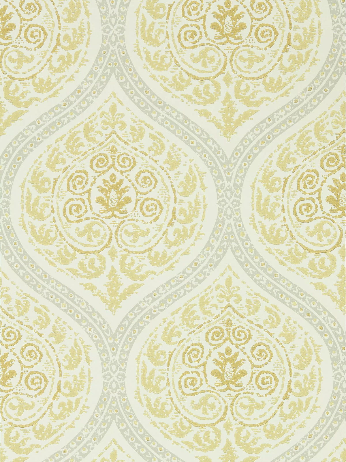 Sanderson Madurai wallpaper in fresco style with Indian block prints (British brand)