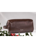 John Lewis vegetable tan leather wash bag 25x11x13cm, UK version