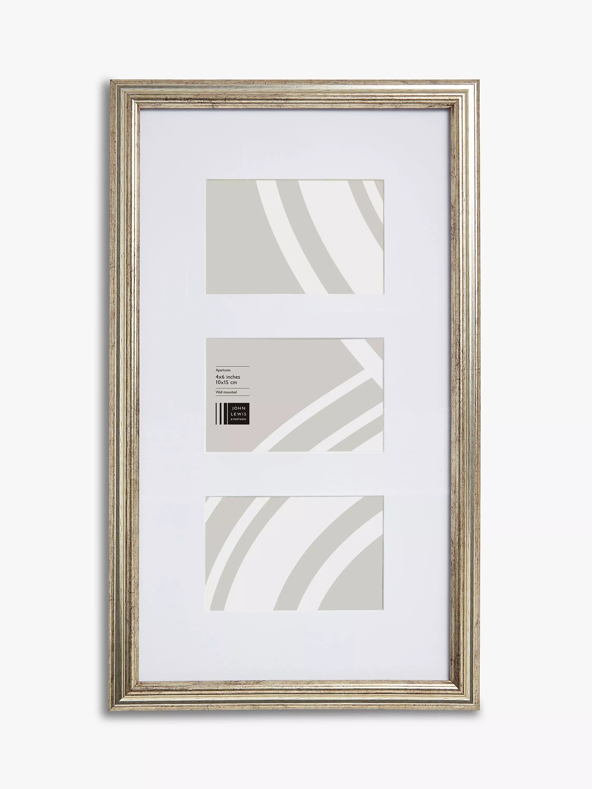 John Lewis photo frame in Champagne for three 4x6 photos, UK version