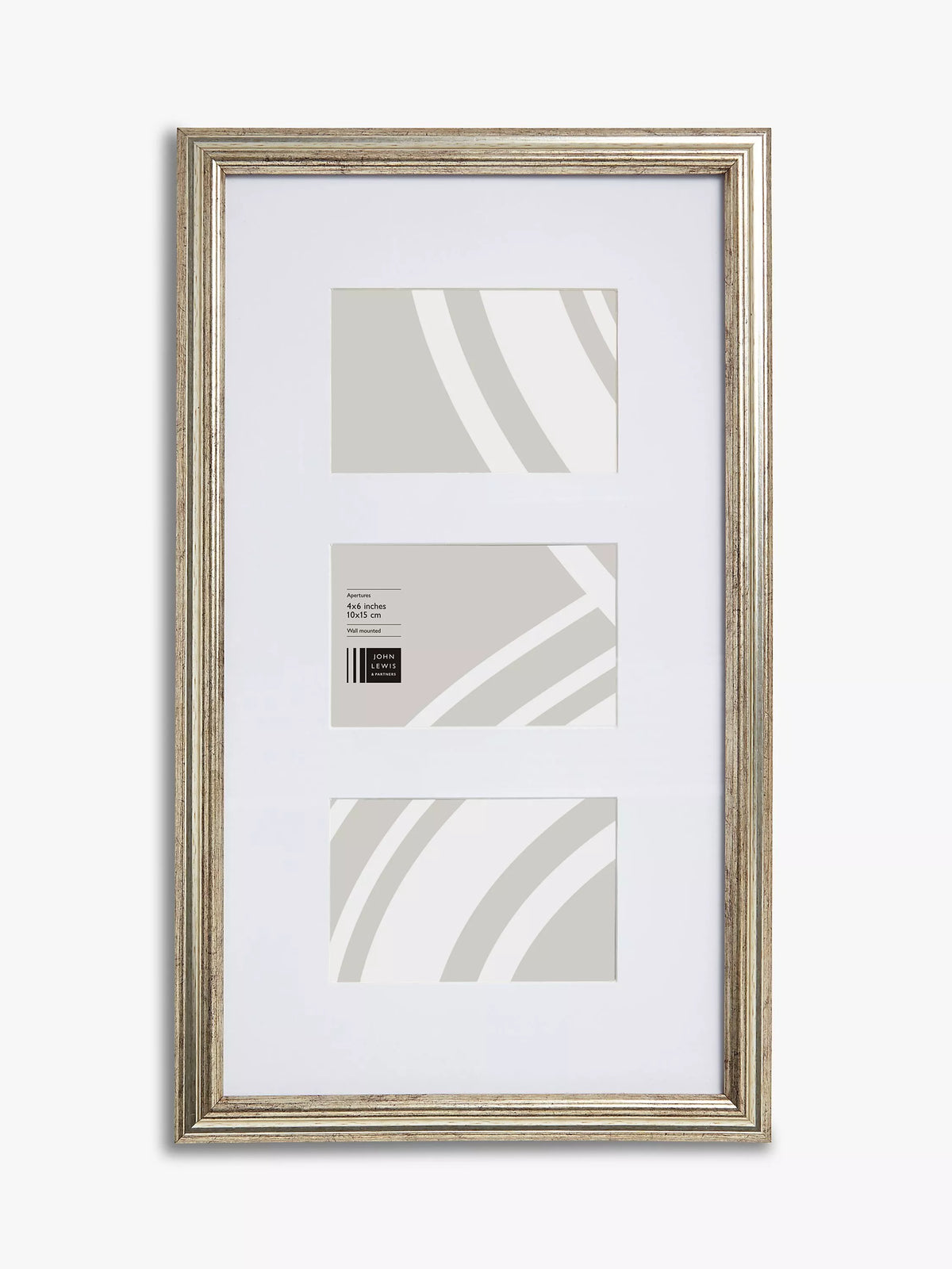 John Lewis photo frame in Champagne for three 4x6 photos, UK version