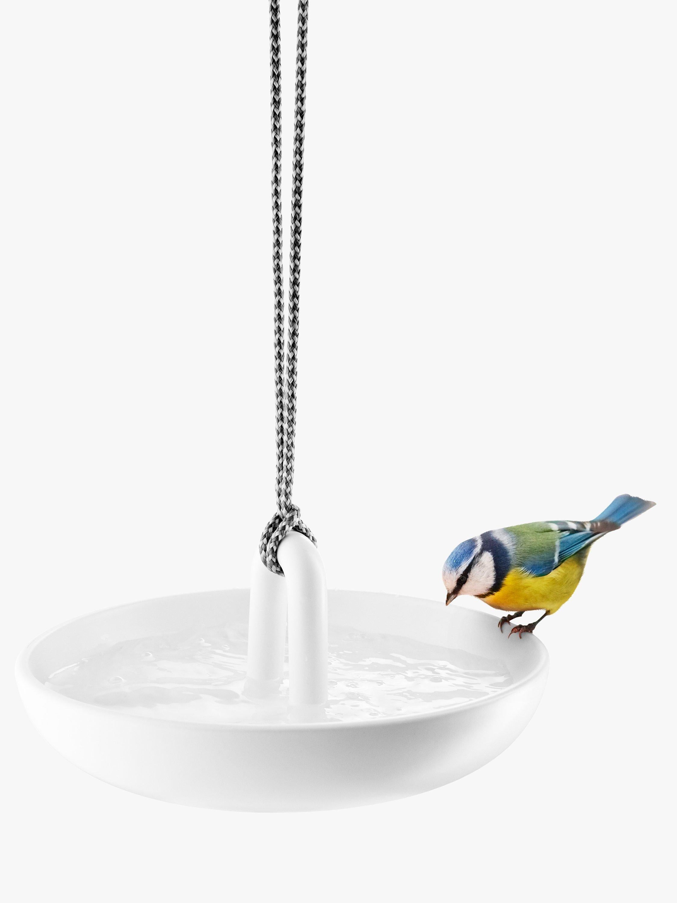 Eva Solo hanging bird bath in ceramic and nylon - British product