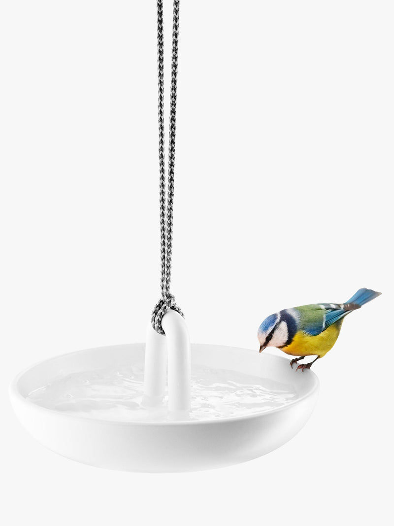 Eva Solo hanging bird bath in ceramic and nylon - British product