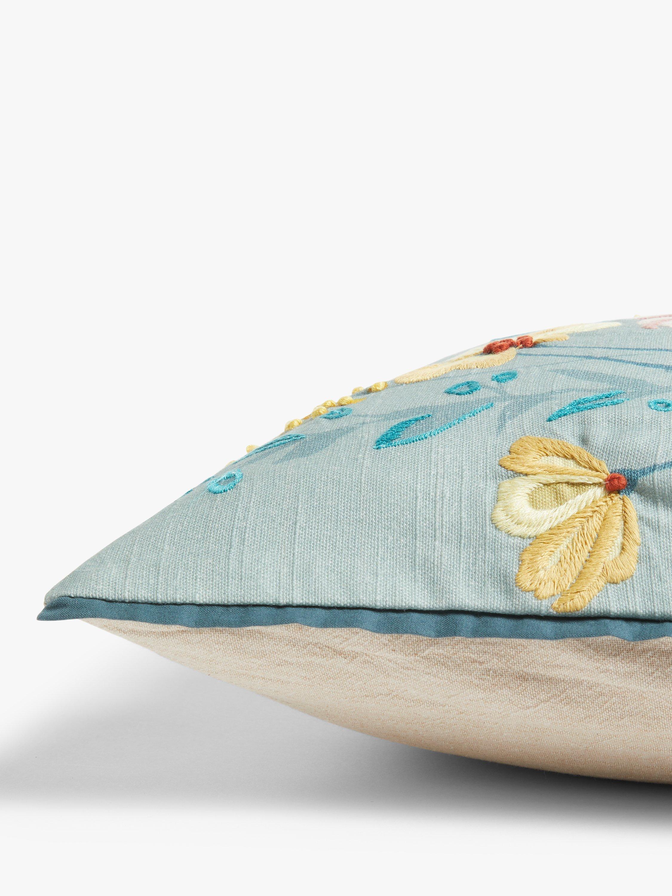 John Lewis Meadow Border Cushion Duck Egg, UK version