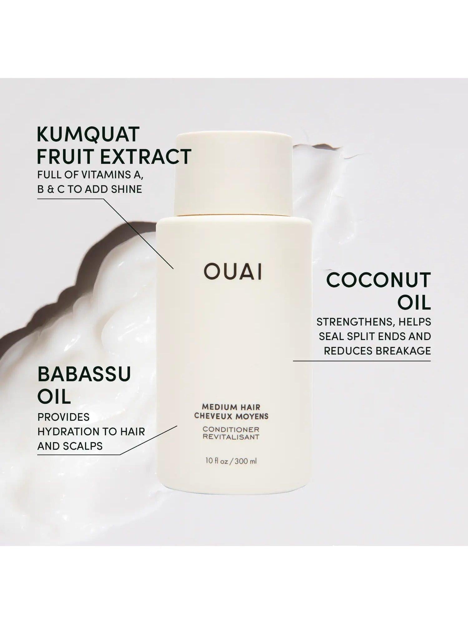 OUAI Medium Hair Conditioner Refill 946ml, imported from the UK