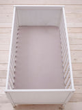 Silentnight grey cot bed fitted sheets 2 pack (British brand)