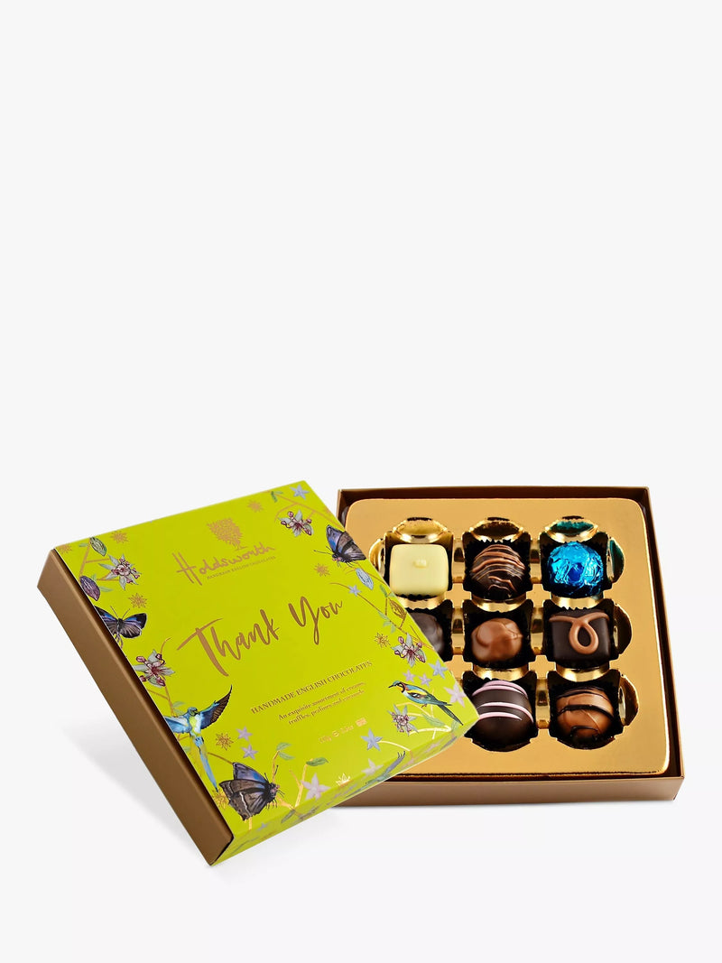Holdsworth thank you box of assorted chocolates with truffles and pralines, 110g, UK version